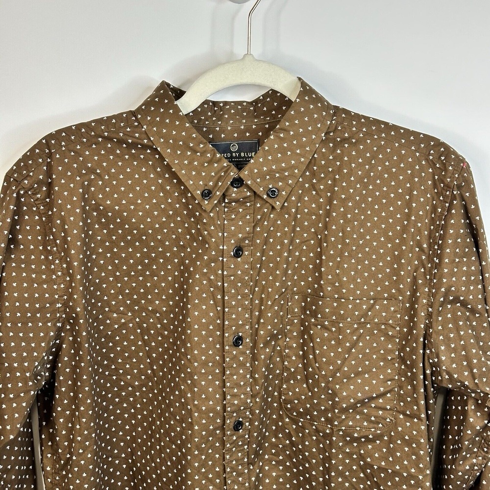 United by Blue Brown Button Down Collar Shirt Size Small Pre-Owned